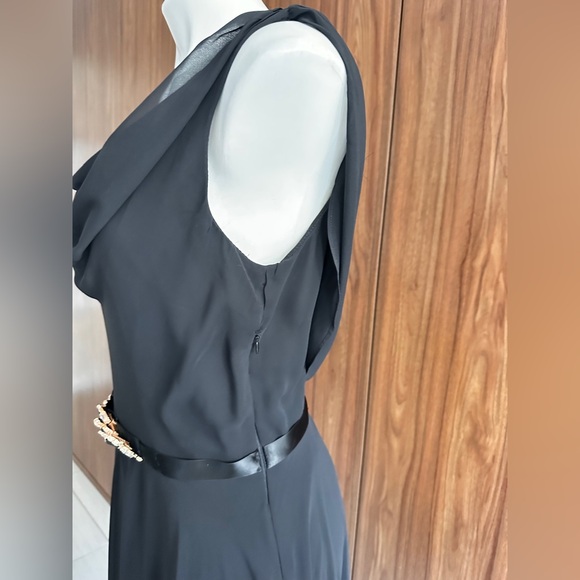 MSK Black Sleeveless Dress Drop Back & Front Size 8 - Picture 5 of 16